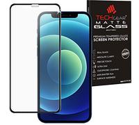 TECHGEAR Protection Ecran Mat pour iPhone 12, iPhone 12 Pro - Mat Verre Trempé, Protecteur 3D Mat Anti-Reflet Plein Écran en Verre Trempé Compatible avec iPhone 12, iPhone 12 Pro
