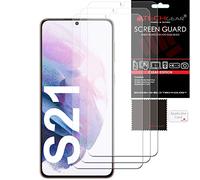 TECHGEAR Protections d'écran [Pack de 3] Compatible avec Samsung Galaxy S21 / S21 5G, Clair LCD Housse de protection d'écran
