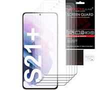 TECHGEAR Protections d'écran [Pack de 5] Compatible avec Samsung Galaxy S21 Plus / S21 + 5G, Clair LCD Housse de protection d'écran
