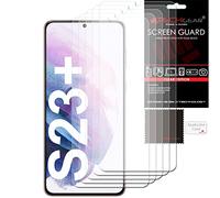 TECHGEAR Protections d'écran [Pack de 5] Compatible avec Samsung Galaxy S23 Plus / S23+ 5G, Clair LCD Housse de protection d'écran