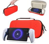 TECHGEAR PS Portal - Étui de protection rigide de transport et de rangement compatible avec lecteur à distance et accessoires Sony Playstation Portal [Rouge]