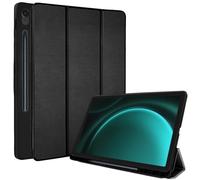 TECHGEAR Smart Case pour Samsung Galaxy Tab S9 FE 10,9 (SM-X510/X516) PU Cuir Slim Smart Case Stand Housse de Protection [Réveil/Veille Automatique] TPU Souple et Support S-Pen - Noir