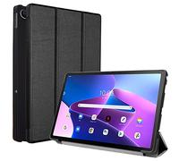 TECHGEAR Smart Coque Compatible avec Lenovo Tab M10 Plus 3e Génération 2022 (10,6 Pouces) TB125 / TB128 - Coque Smart Stand Trois-Pli avec Protection d'Angles [Auto Réveil/Sommeil] - Noir