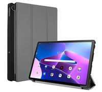 TECHGEAR Smart Coque Compatible avec Lenovo Tab M10 Plus 3e Génération 2022 (10,6 Pouces) TB125 / TB128 - Coque Smart Stand Trois-Pli avec Protection d'Angles [Auto Réveil/Sommeil] - Gris