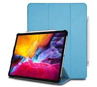 TECHGEAR Smart Coque pour iPad Pro 11 2020, [Compatible Apple Pencil] Coque Smart Case Stand Trois-Pli avec Protection d'Angles [Auto Réveil/Sommeil] pour iPad Pro 11 Pouces 2020 - Bleu Clair
