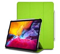 TECHGEAR Smart Coque pour iPad Pro 11 2020, [Compatible Apple Pencil] Coque Smart Case Stand Trois-Pli avec Protection d'Angles [Auto Réveil/Sommeil] pour iPad Pro 11 Pouces 2020 - Vert