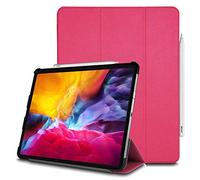 TECHGEAR Smart Coque pour iPad Pro 11 2020, [Compatible Apple Pencil] Coque Smart Case Stand Trois-Pli avec Protection d'Angles [Auto Réveil/Sommeil] pour iPad Pro 11 Pouces 2020 - Rose