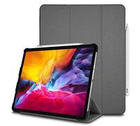 TECHGEAR Smart Coque pour iPad Pro 11 2020, [Compatible Apple Pencil] Coque Smart Case Stand Trois-Pli avec Protection d'Angles [Auto Réveil/Sommeil] pour iPad Pro 11 Pouces 2020 - Gris