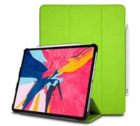 TECHGEAR® Smart Coque pour iPad Pro 12.9 2018, [Compatible Pencil] Coque Smart Case Stand Trois-Pli avec Protection d'Angles [Auto Réveil/Sommeil] pour iPad Pro 12.9 Pouces 2018 Seulement - Vert