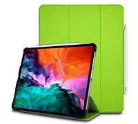 TECHGEAR Smart Coque pour iPad Pro 12.9 2020, [Compatible Apple Pencil] Coque Smart Case Stand Trois-Pli avec Protection d'Angles [Auto Réveil/Sommeil] pour iPad Pro 12.9 Pouces 2020 - Vert
