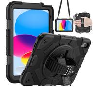 TECHGEAR SUPE - Coque pour Apple iPad 10e génération 11/ iPad 10 2022 Robuste et résistante aux Chocs Coque Amusante pour Enfants, garçons et Filles avec Support Rotatif