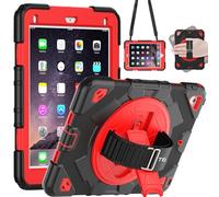 TECHGEAR SUPE Étui pour Apple iPad 9,7" 6e/5e génération (2018/2017) et iPad Air 2 9,7" et iPad Pro 9,7" Coque robuste et amusante pour enfants, garçons et filles avec support, étui à bandoulière