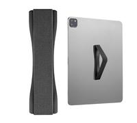 TECHGEAR Support pour tablette/main - Sangle adhésive élastique universelle à coller au dos des tablettes et étuis pour tablette, iPad, Samsung Tabs, Lenovo, appareils portables et plus encore - Noir