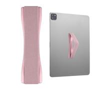 TECHGEAR Support pour tablette/main - Sangle adhésive élastique universelle à coller au dos des tablettes et étuis pour tablette, iPad, Samsung Tabs, Lenovo, appareils portables et plus encore - Rose