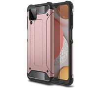 TECHGEAR [Tough Armoured Coque Galaxy A12, Armure Robuste Coque de Protection Antichoc Double Épaisseur [Fort Coque] Étui Compatible avec Samsung Galaxy A12 [Rose]