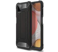 TECHGEAR [Tough Armoured Coque Galaxy A12, Armure Robuste Coque de Protection Antichoc Double Épaisseur [Fort Coque] Étui Compatible avec Samsung Galaxy A12 [Noir]