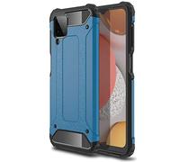 TECHGEAR [Tough Armoured Coque Galaxy A12, Armure Robuste Coque de Protection Antichoc Double Épaisseur [Fort Coque] Étui Compatible avec Samsung Galaxy A12 [Bleu]