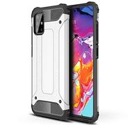 TECHGEAR [Tough Armoured Coque Galaxy A51, Armure Robuste Coque de Protection Antichoc Double Épaisseur [Fort Coque] Étui Compatible avec Samsung Galaxy A51 [Argent]