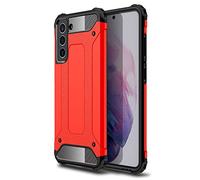 TECHGEAR [Tough Armoured Coque Galaxy S21 FE 5G, Armure Robuste Coque de Protection Antichoc Double Épaisseur [Fort Coque] Étui Compatible avec Samsung Galaxy S21 FE 5G Fan Edition [Rouge]