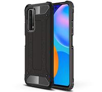 TECHGEAR [Tough Armoured Coque P Smart 2021, Armure Robuste Coque de Protection Antichoc Double Épaisseur [Fort Coque] Étui Compatible avec Huawei P Smart 2021 [Noir]