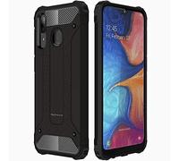 TECHGEAR [Tough Armoured Galaxy A20e Coque - Coque de Protection Antichoc Double Épaisseur [Fort Coque] Compatible avec Samsung Galaxy A20e - Noir