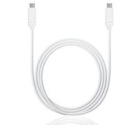 TECHGEAR USB C vers USB C 3.1 Câble Chargeur et Transfert Rapide (1m) pour Appareils USB Type C Compatible avec MacBook Pro, iPad Pro 12.9" 2021/2020/2018, iPad Pro 11" etc [Blanc] 10 Gb/s Rapide