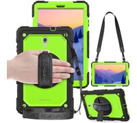 TECHGEAR Utility Coque pour Samsung Galaxy Tab A 10.5" (Séries SM-T590) Coque Rigide, Très Haute Protection Anti-Choc avec Support Pivotant 360 Degrés, Bandoulière Épaule et Prise Main - Vert/Noir