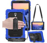 TECHGEAR Utility Coque pour Samsung Galaxy Tab A 10.5" (Séries SM-T590) Coque Rigide, Très Haute Protection Anti-Choc avec Support Pivotant 360 Degrés, Bandoulière Épaule et Prise Main - Bleu