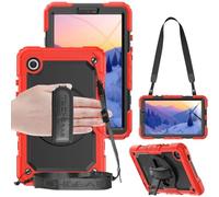 TECHGEAR Utility Coque pour Samsung Galaxy Tab A9 8,7" (SM-X110 / SM-X115) Coque Robuste et résistante aux Chocs avec Support Rotatif à 360°, dragonne et bandoulière