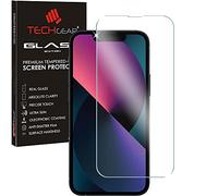 TECHGEAR Verre Trempé iPhone 14, iPhone 13/13 Pro - Protecteur d'Écran en Verre Trempé [2.5D Bord Arrondi] [Dureté 9H] [Clair Crystal] [Anti Rayures] [Sans Bulles] Vitre