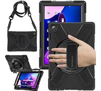TECHGEAR X-Case Coque Compatible avec Lenovo Lenovo Tab M10 3ème génération 2022 (10,1") TB328 / TB328FU / TB328XU Rigide, Protection Anti Choc avec Support Pivotant 360 Degrés, Bandoulière et poignée