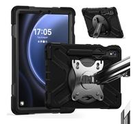 TECHGEAR X-Case Étui avec trous VESA 75 x 75 mm pour tablette Samsung Galaxy Tab S10 Lite, S10 FE, S9 FE, S9, S8, S7, support à 360° compatible avec VESA 75 mm