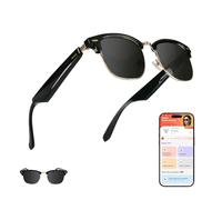 Techie Lunettes intelligentes intelligentes intelligentes, lunettes de soleil polarisées avec traduction IA, haut-parleur Bluetooth, casque sans fil, protection UV athlétique/extérieur, contrôle