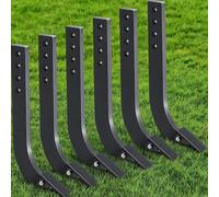 Techigher Lot de 6 tiges de coupe à 4 trous pour tracteur - Dents de scarificateur robustes pour la préparation du sol, le creusement et le labour