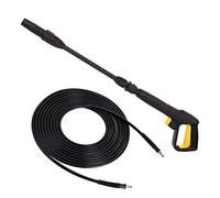 TECHKAR - Pistolet pour Nettoyeur Haute Pression avec Tuyau et Lance - Accessoires Karcher K2 K5 - Buse Réglable Vario - Click Quick Connect - 5 m