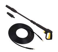 TECHKAR - Pistolet pour Nettoyeur Haute Pression avec Tuyau et Lance - Accessoires Karcher K2 K5 - Buse Réglable Vario - Click Quick Connect - 5 m