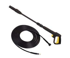TECHKAR - Pistolet pour Nettoyeur Haute Pression avec Tuyau et Lance - Accessoires Karcher K2 K5 - Buse Réglable Vario - Click Quick Connect - 5 m - M22x1,5
