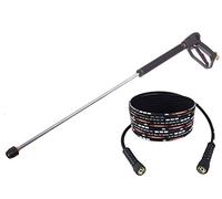 TECHKAR Tuyau à Haute Pression - Accessoire pour Nettoyeur Haute Pression - Filetage M22x1,5 - Pression Maximale 280 Bar - Compatible avec Karcher - Longeur du Tuyau 25 m