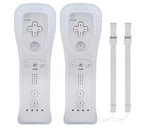 TechKen 2 Manettes WII Gauche Télécommande Jeu Wii Manette avec Manchon en Silicone, sans Motion Plus