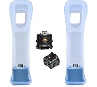 TechKen Lot de 2 adaptateurs Motion Plus avec capteur en silicone pour télécommande Wii - Noir