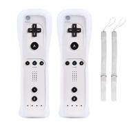 TechKen Lot de 2 manettes Wii avec étui en silicone et dragonne pour Wii U