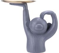 TechKidz, décoration intérieure Crazy Monkey en résine avec un plateau, Gris