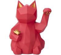 TechKidz, décoration intérieure Lucky Cat Version modernisée du Maneki-neko, rouge