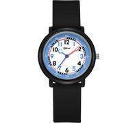 TechKidz, montre à quartz étanche pour enfants, modèle Flex, noir
