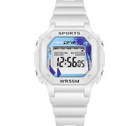 TechKidz, montre pour enfants étanche à affichage numérique modèle Timex, blanc