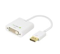 Techly Adaptateur DisplayPort 1.2 vers DVI-D (M/F) 0.15m Blanc - DP Mâle vers DVI-D Femelle, modes 1080p supportés, câble PVC, certifié CE/RoHS