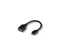 Techly 0.2m usb 2.0 micro b - usb 2.0 vers m f - câble usb (2.0, micro-usb b, usb a) noir 304963
