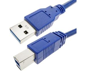 Techly 0.5m USB 3.0 AB M/M câble USB USB 3.2 Gen 1 (3.1 Gen 1) 0,5 m USB A USB B Bleu