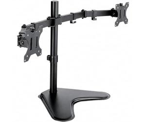 TECHLY 102871 Support de Bureau pour 2 écrans 13-32" avec Socle Noir