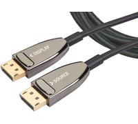 TECHLY 104042 Câble optique actif DisplayPort 1.4 AOC 8K@60Hz 32,4 Gbps Connecteurs à déclenchement 30 m Noir